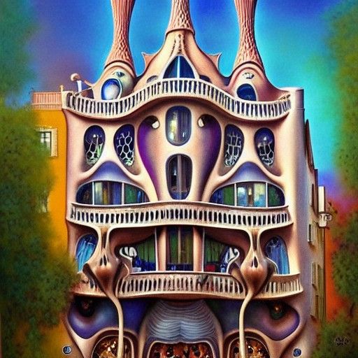Casa Batllo in Surrealist Style