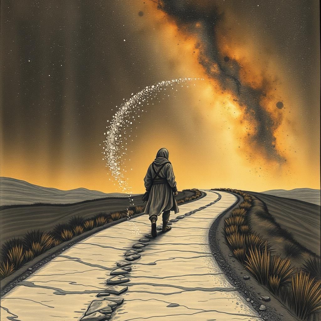 Salt Carrier Creates the Milky Way in Charcoal