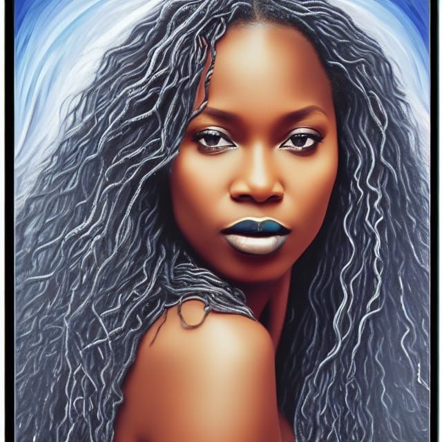 Sensual Liberian Woman in Ethereal Fantasy Style