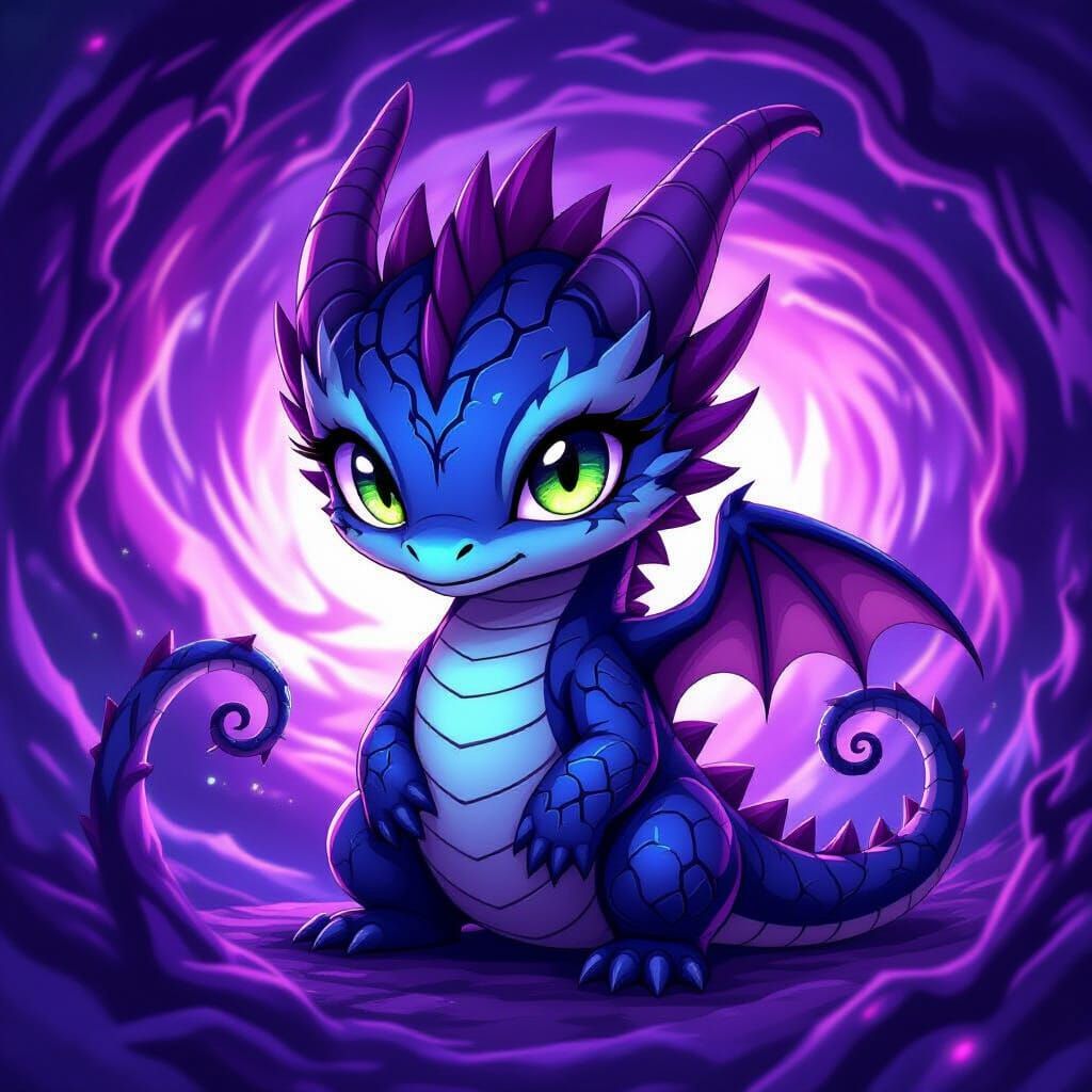 Chibi Dragon Fused with Arcane Venom Symbiote