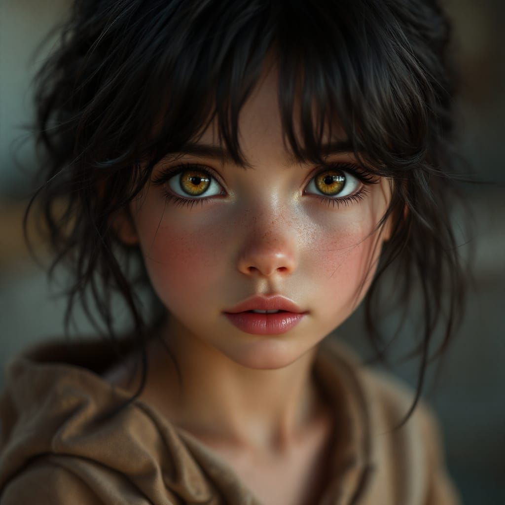 Beautiful Baby Girl Detailed Fantasy Concept Art