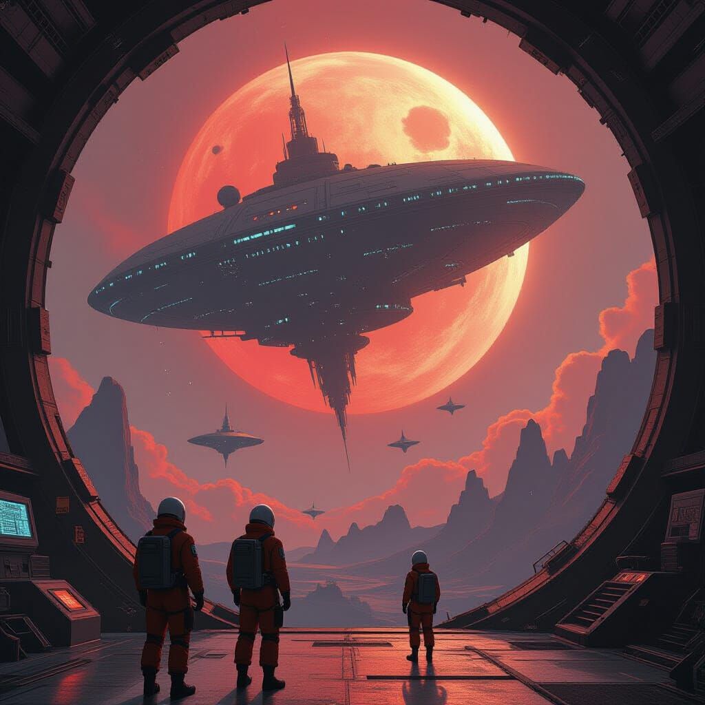 Spaceship Crew Finds Ancient Space Station Orbiting Dying St...