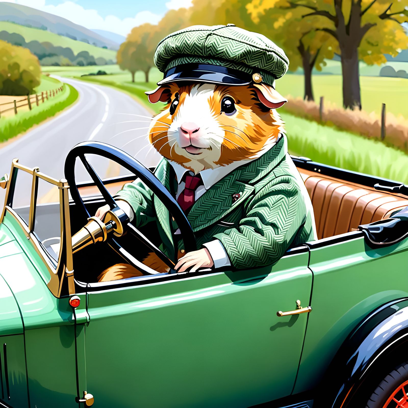 J.D. Hogg in His Duesenberg