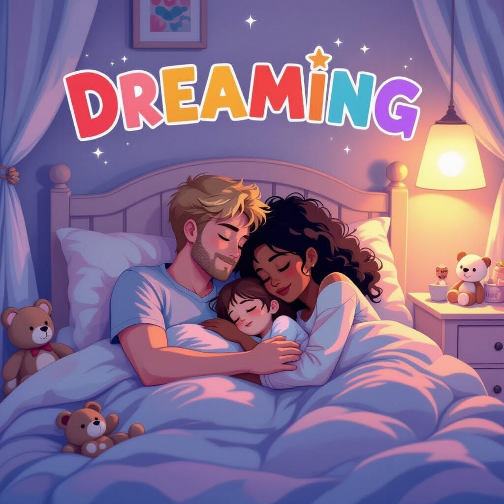 Pixel Art Anime Couple Sleeping in Cozy Bedroom