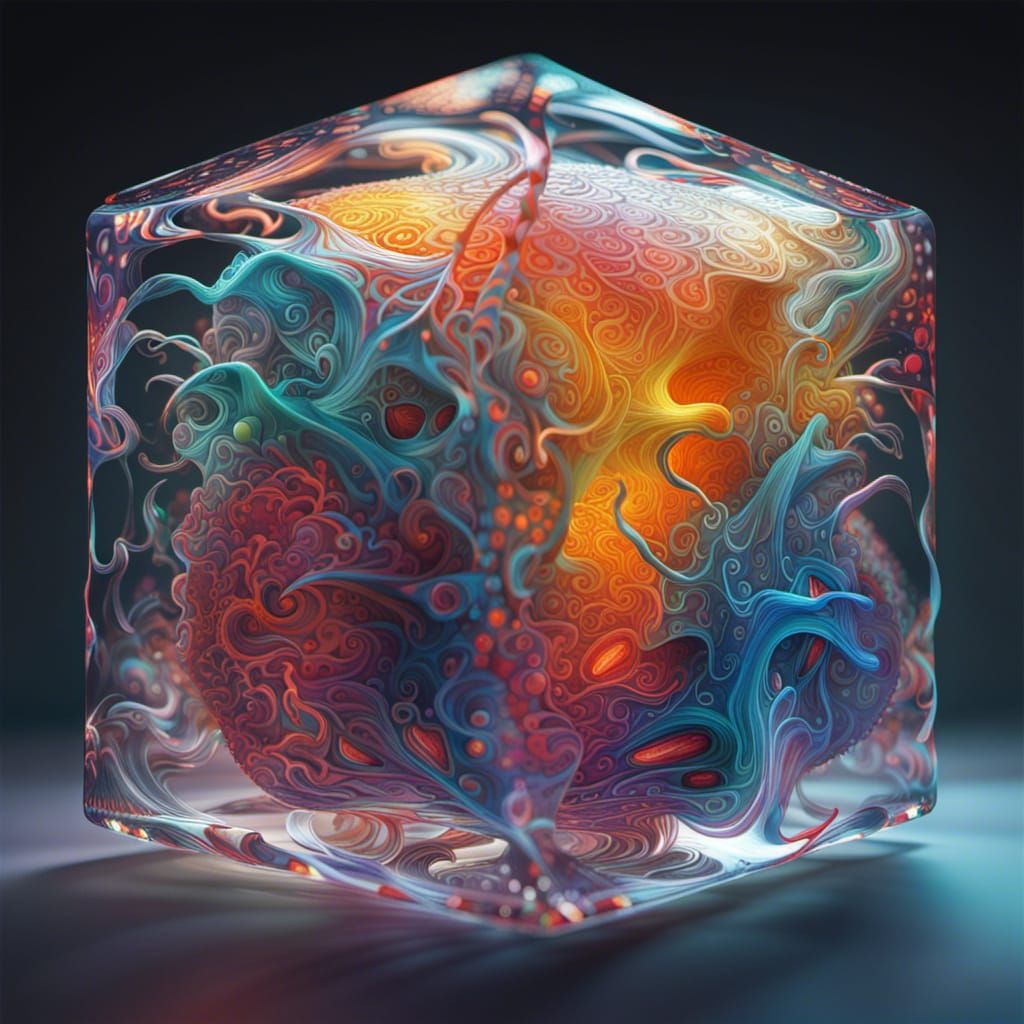 Psychedelic Cube of Genius as Splash Art