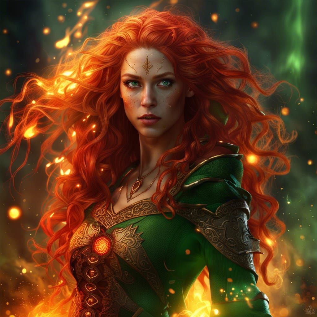 Elven Fire Mage with Elemental Powers