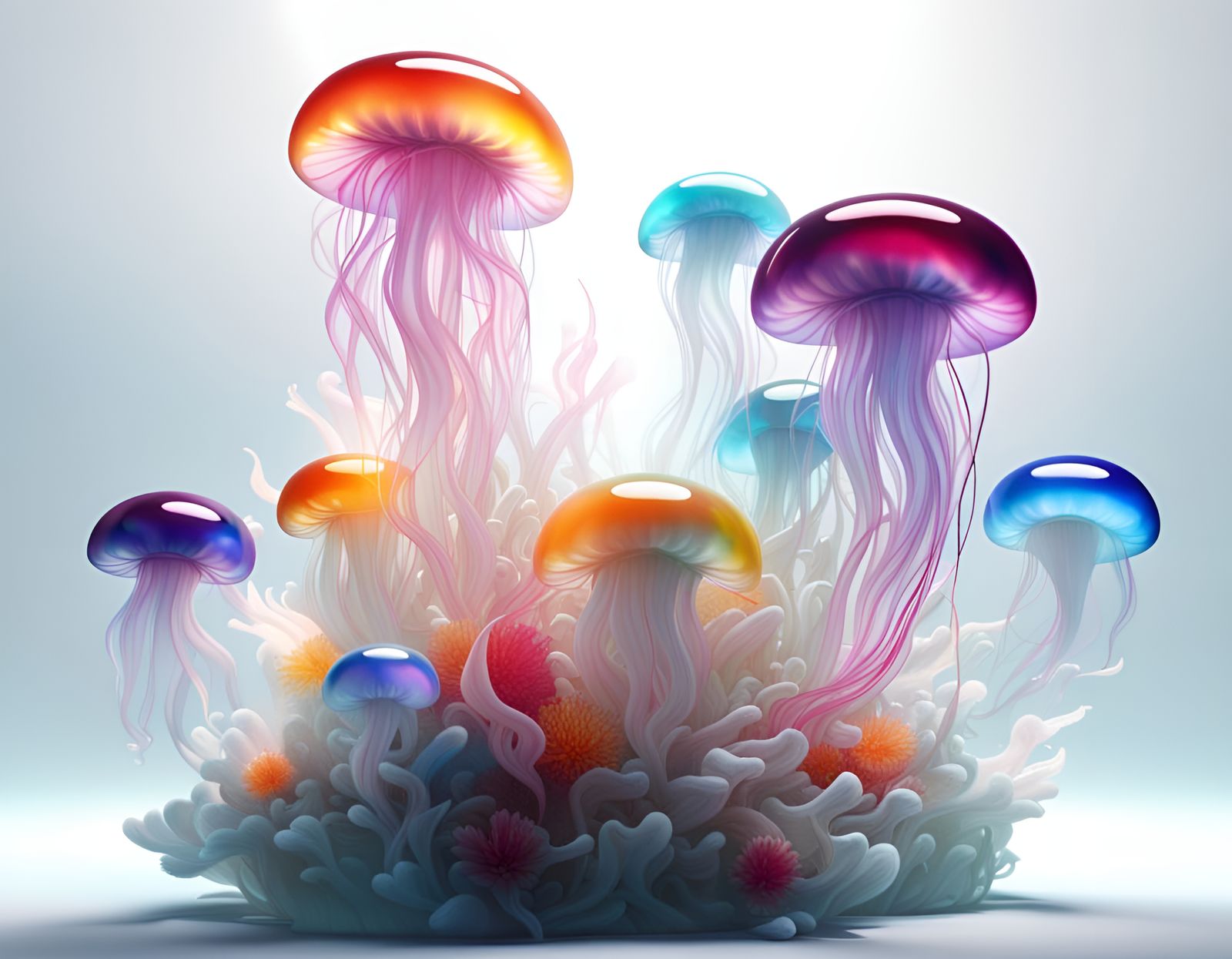 Underwater Garden with Jellyfish in Unreal Engine