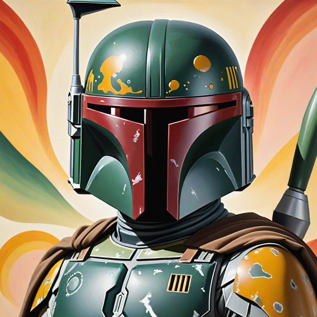 Boba Fett as Georgia O'Keeffe Painting