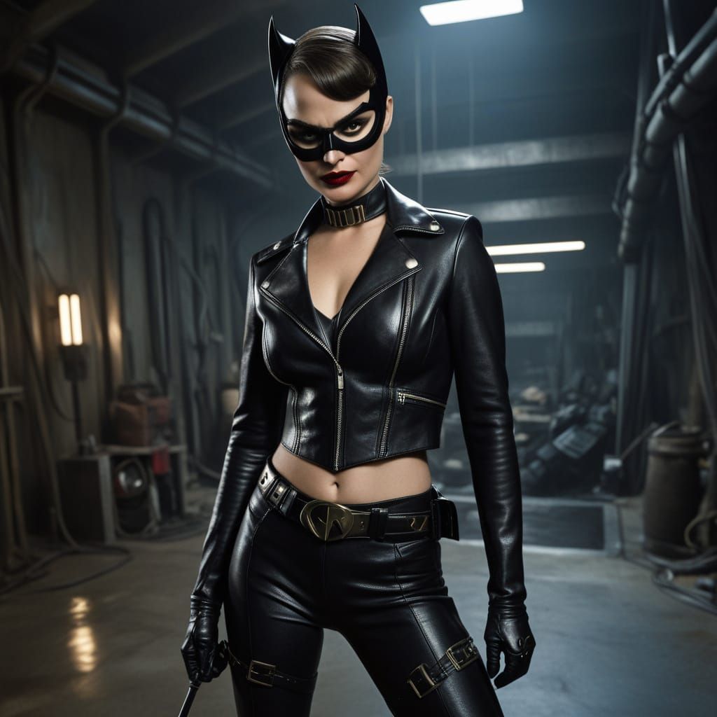 Natalie Portman as Catwoman in Photorealistic Style