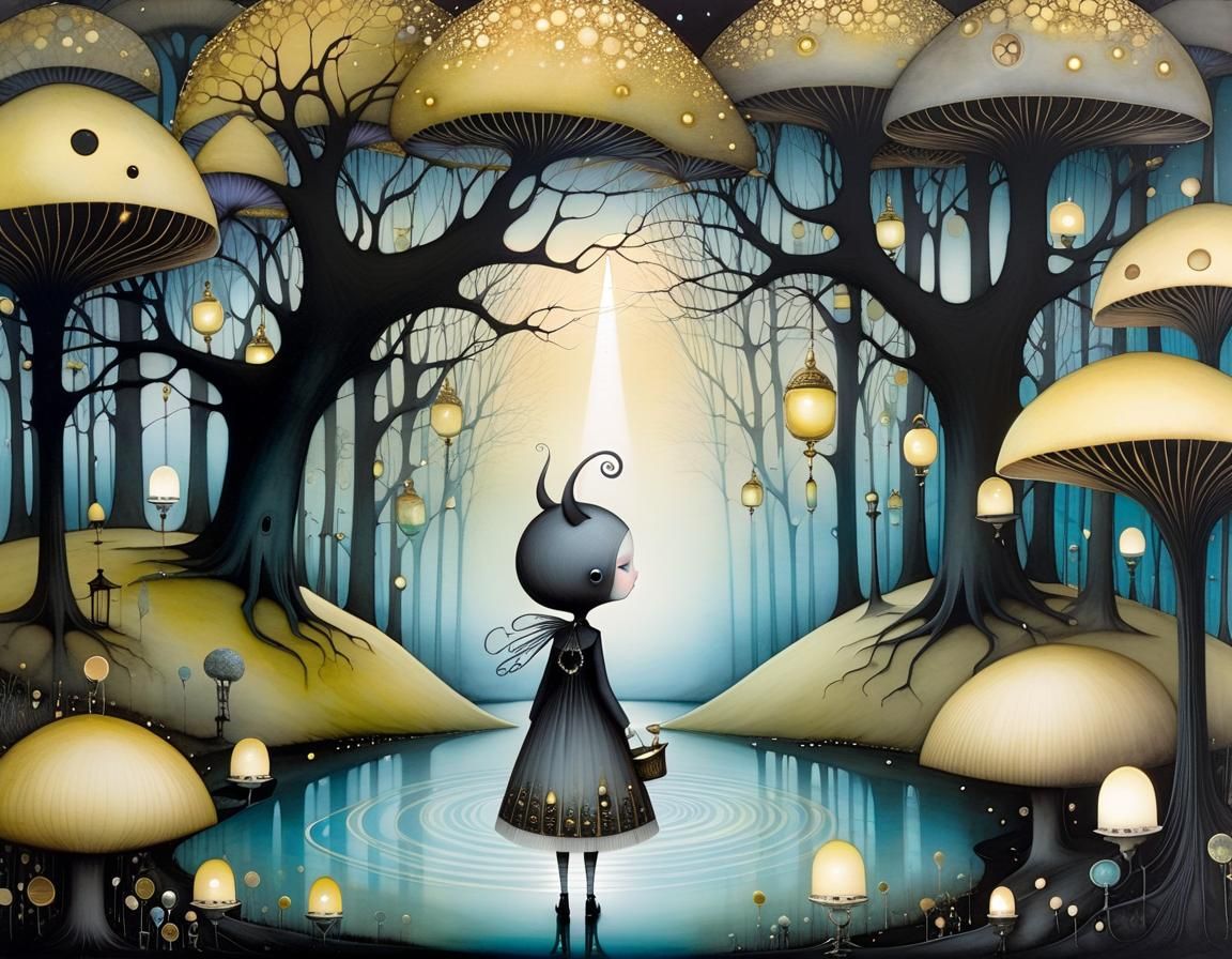 Surreal Scintillating Hunt for Truth as Alcohol Ink Art