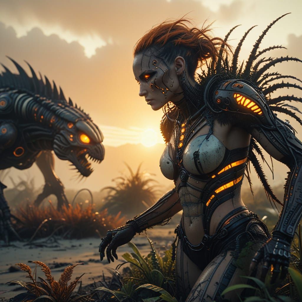 Glamorous Explorer Attacked by Mysterious Black Beast in a F...