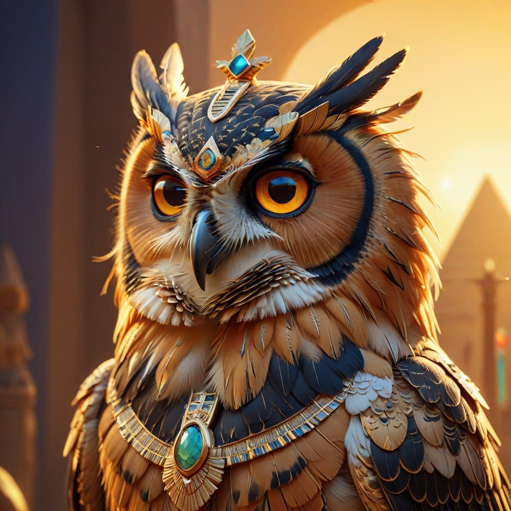 Eine majestätisc  royal Egyptian Eule/2