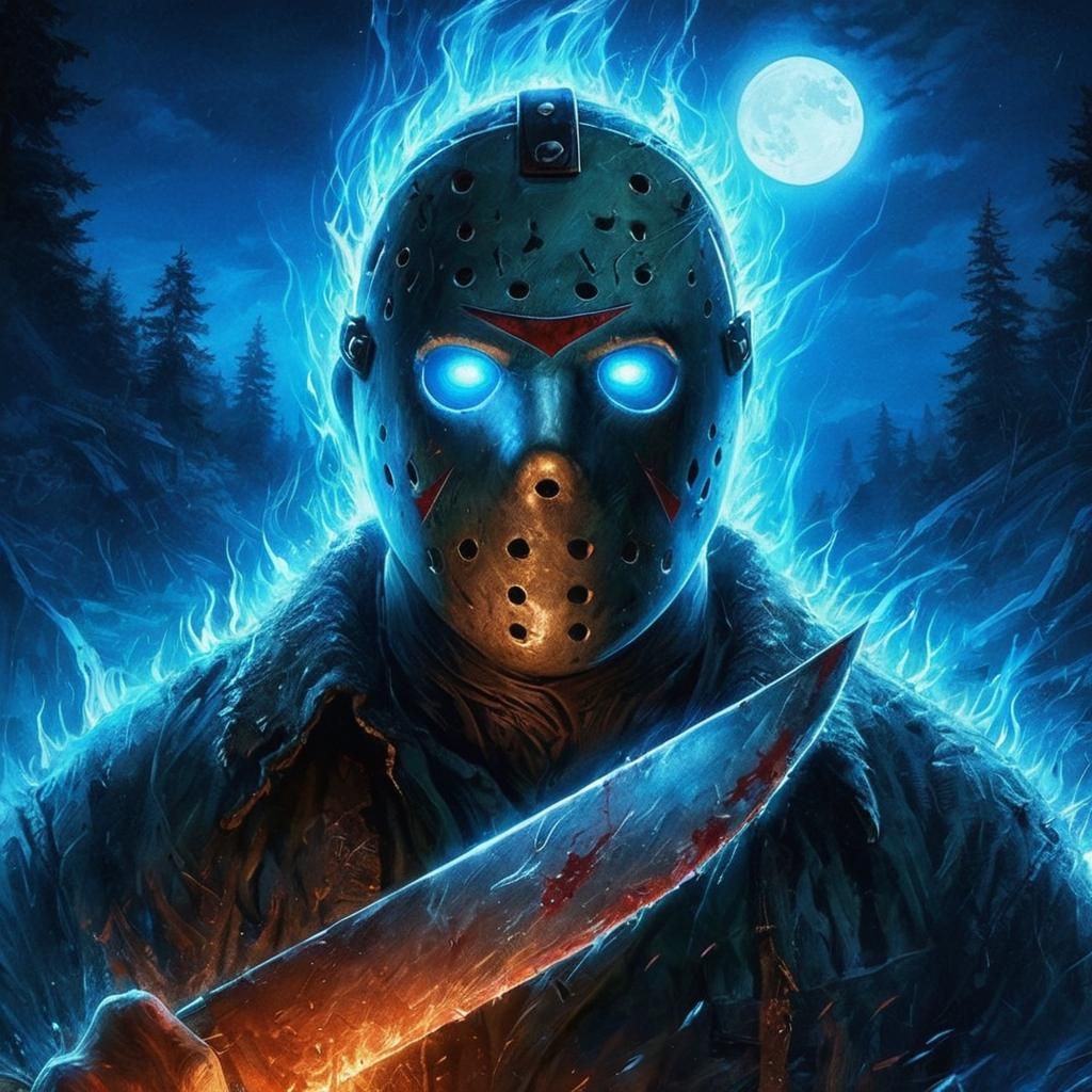 Jason Voorhees Horror Art at Crystal Lake