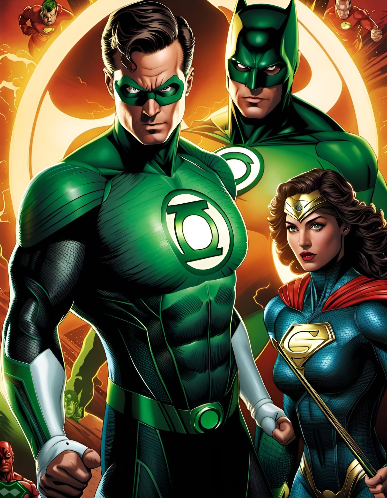 Green Lantern and Justice League Concept Art