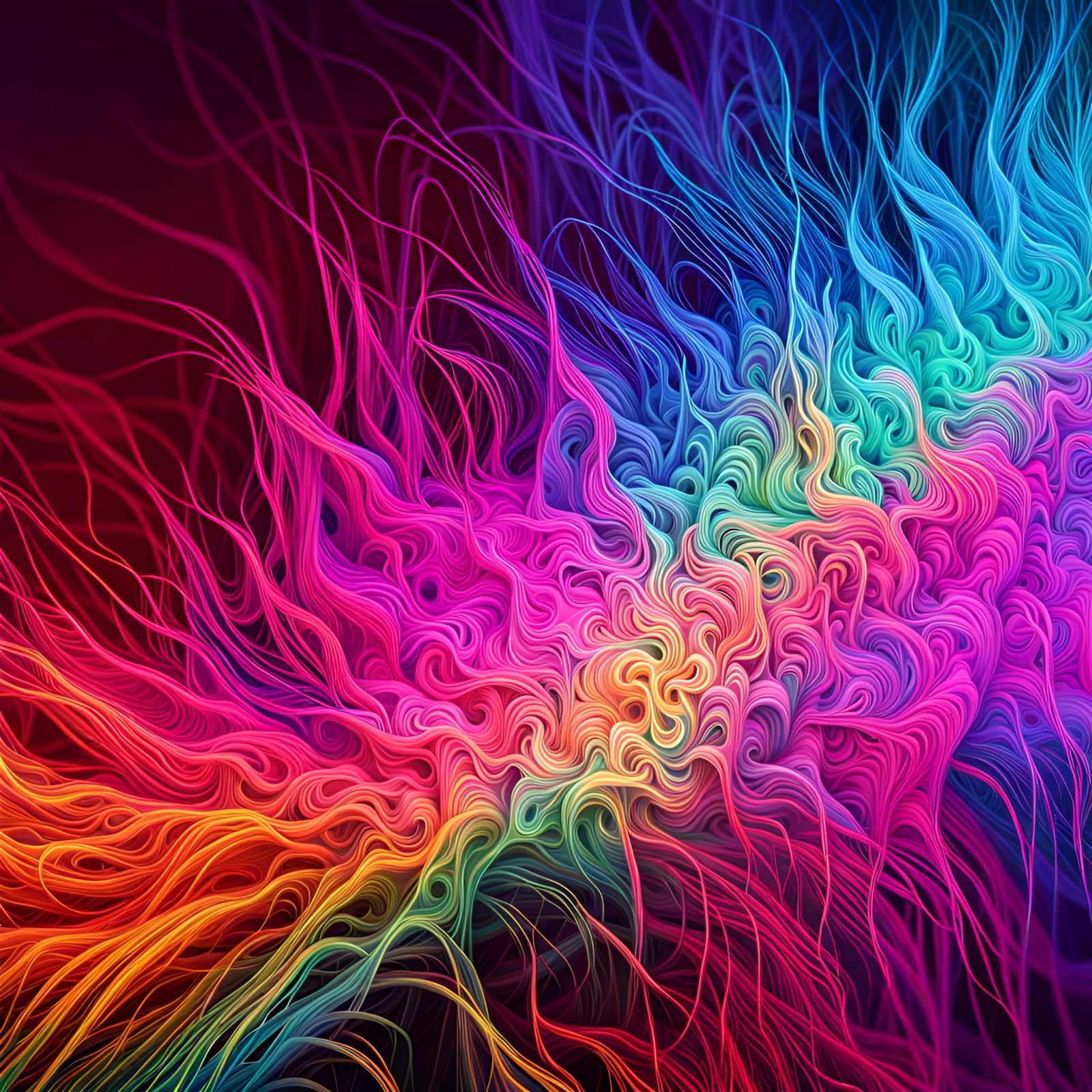 Iridescent Synaptic Cords: Electric Nebula in Cosmic Illustr...