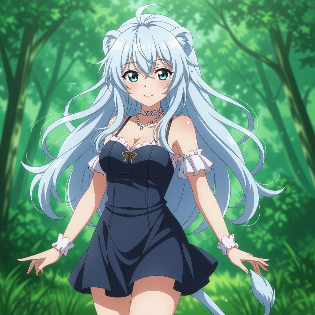 Anime-Style Lioness: A Confident Manga Pose