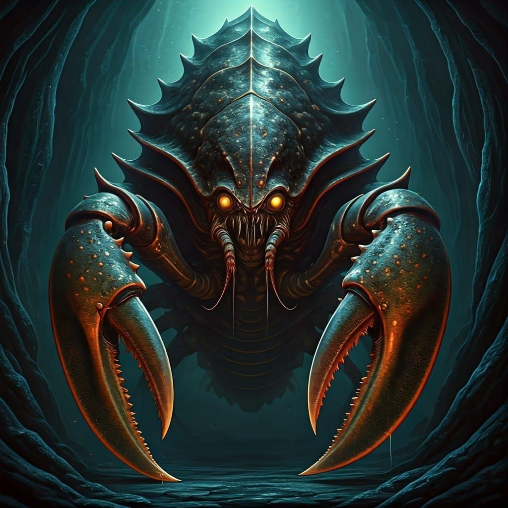 Gargantuan Biomechanical Lobster-Xenomorph Hybrid