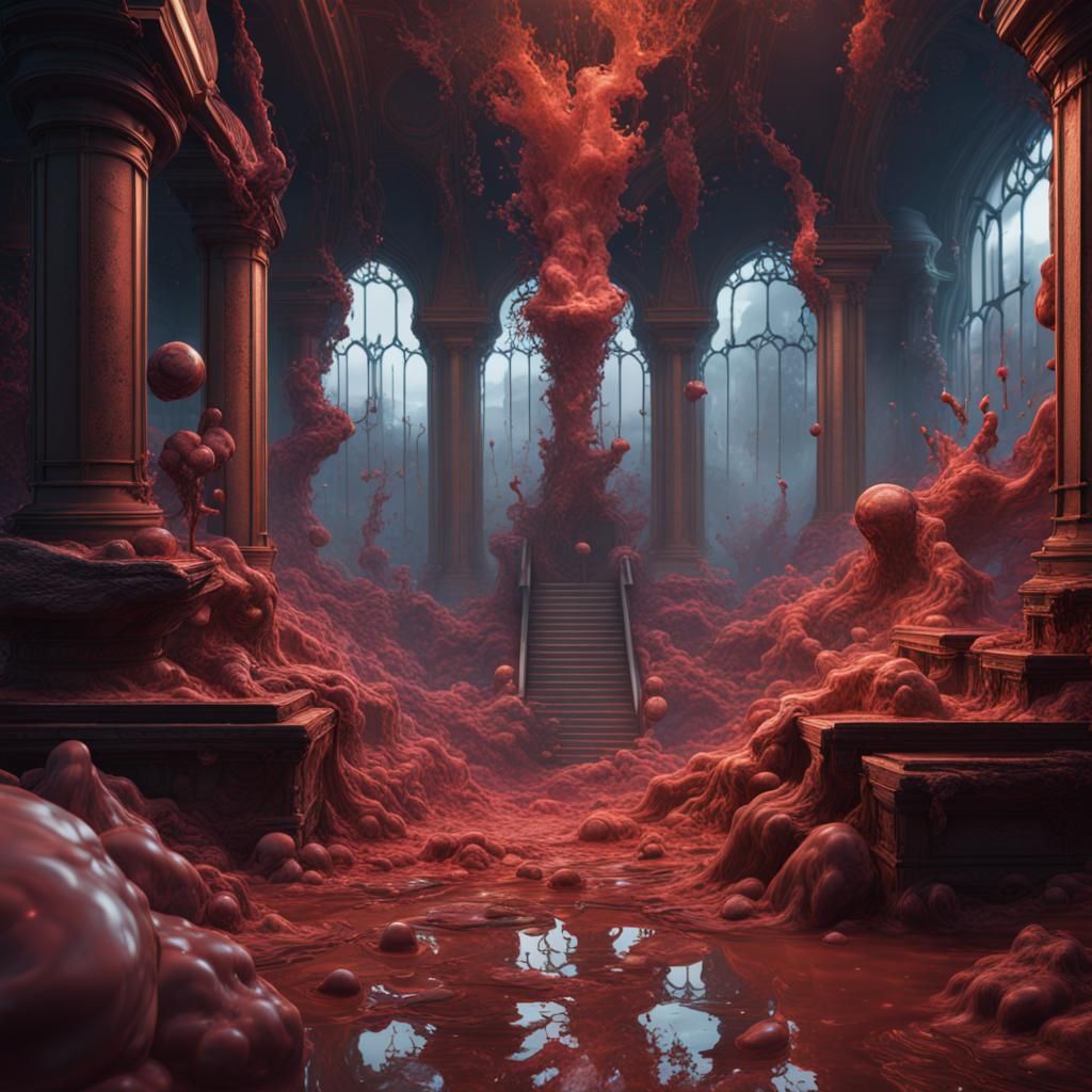 Breathing Chemicals: Detailed Matte Painting in Deep Color