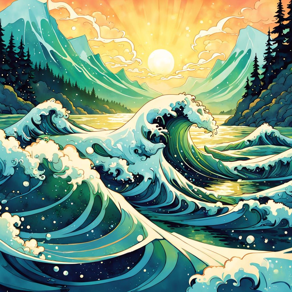 Serene Underwater Scene in a Dreamy, Enchanting Aesthetic