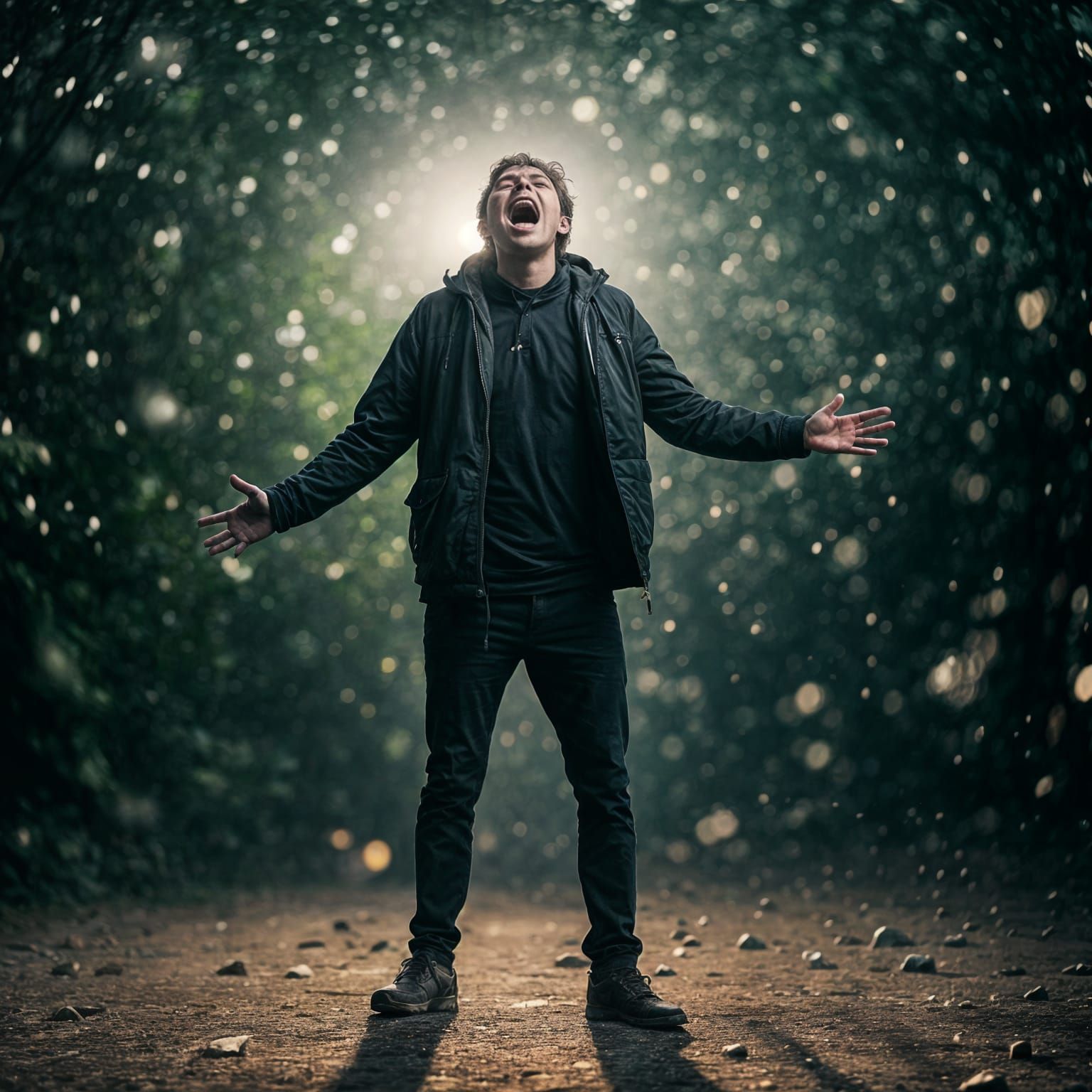 Person Screaming in Agony: Professional Photography