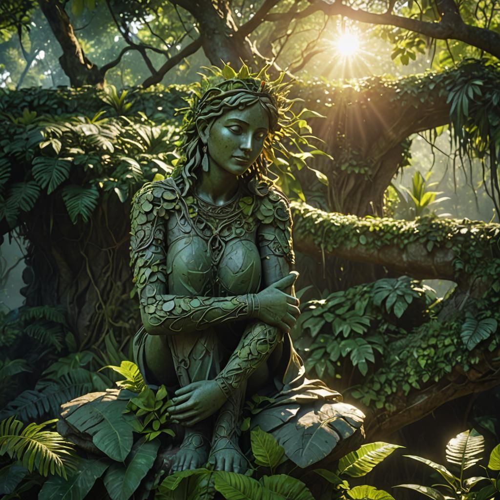 Jungle Stone Statue in Unreal Engine 5
