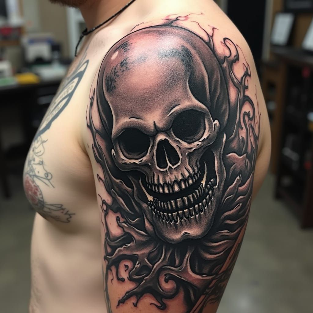 Grimdark Tattoo Art Design