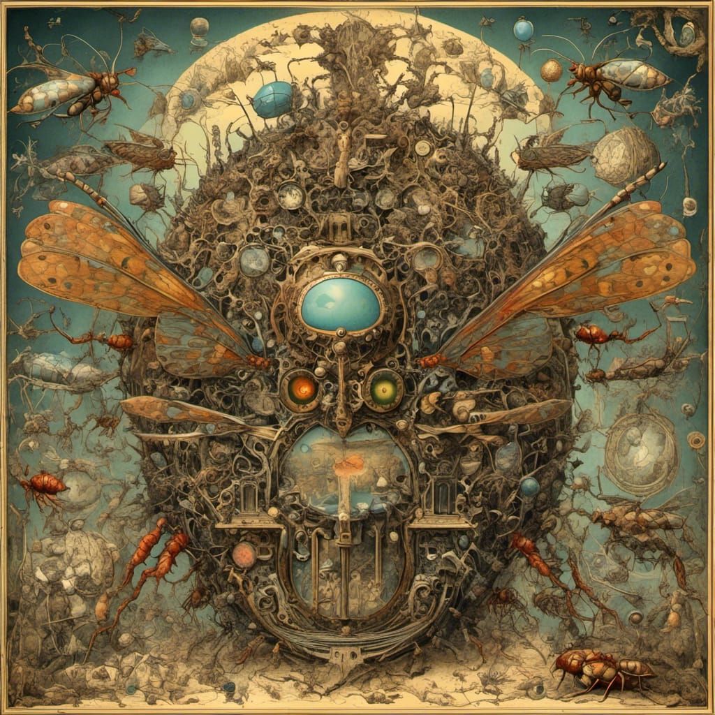 Entomologist's Specimen Cabinet: Storybook Illustration