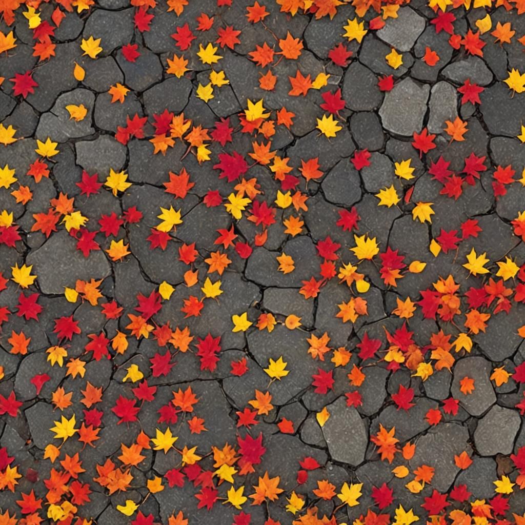 Vibrant Autumn Landscape with Fiery Leaves