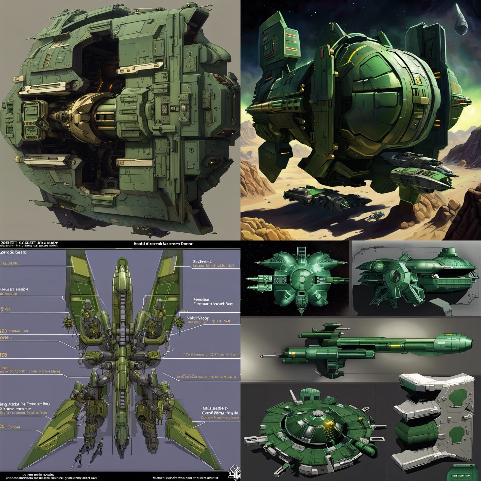 Secret Zeon Asteroid Base: Nuclear Missile Assembly in Anime...