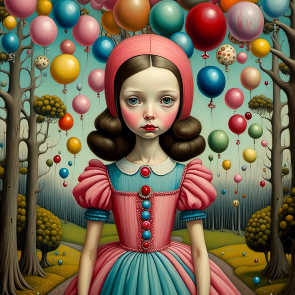 Pop Surreal Girl in Candy Dress