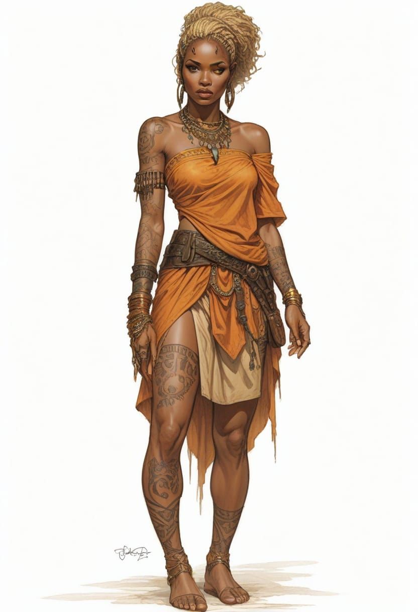 Babylonian Scoundrel Illustration in Heroic Fantasy Style