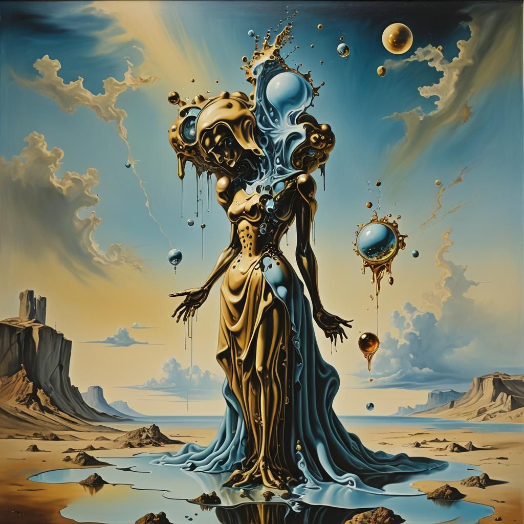 Surreal Melting Canvas Art Inspired by Dali