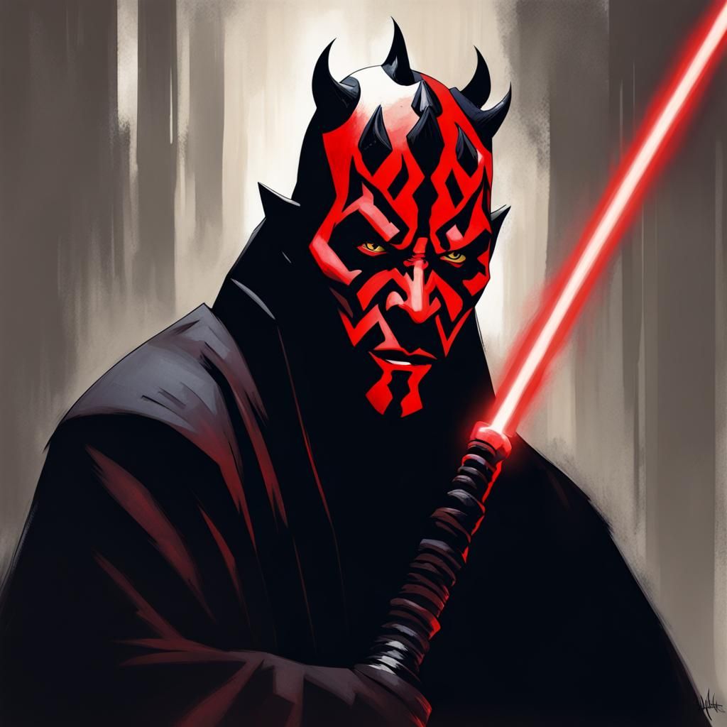 Sinister Darth Maul Portrait