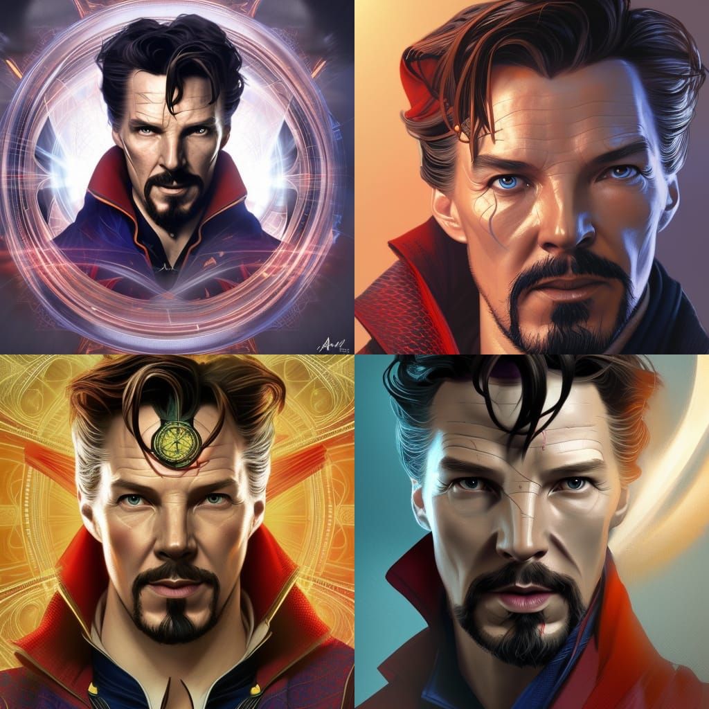 Doctor Strange Portrait in Dynamic Lighting
