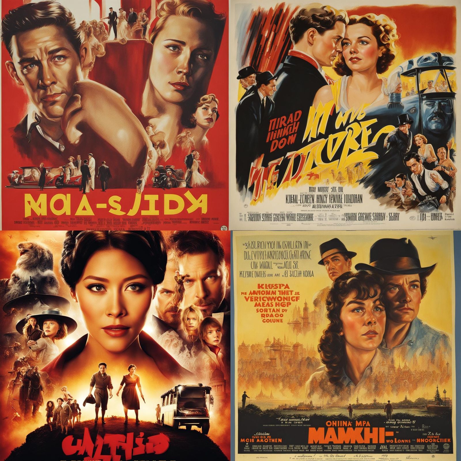 Dramatic AI-Generated Movie Poster Art