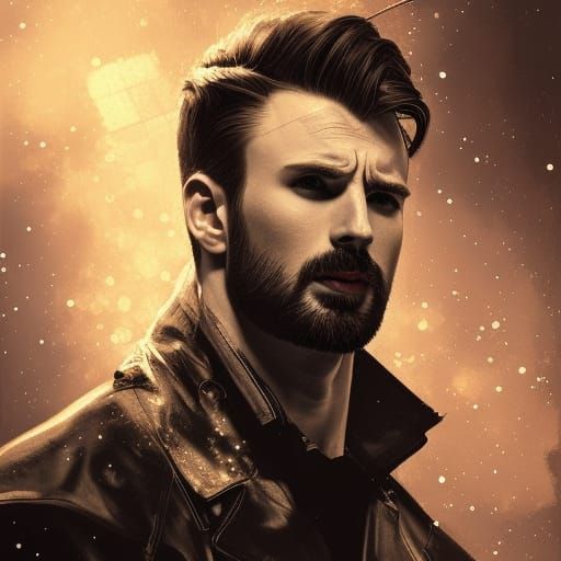 Chris Evans Vinyl Doll Portrait in Fantasy Art Style