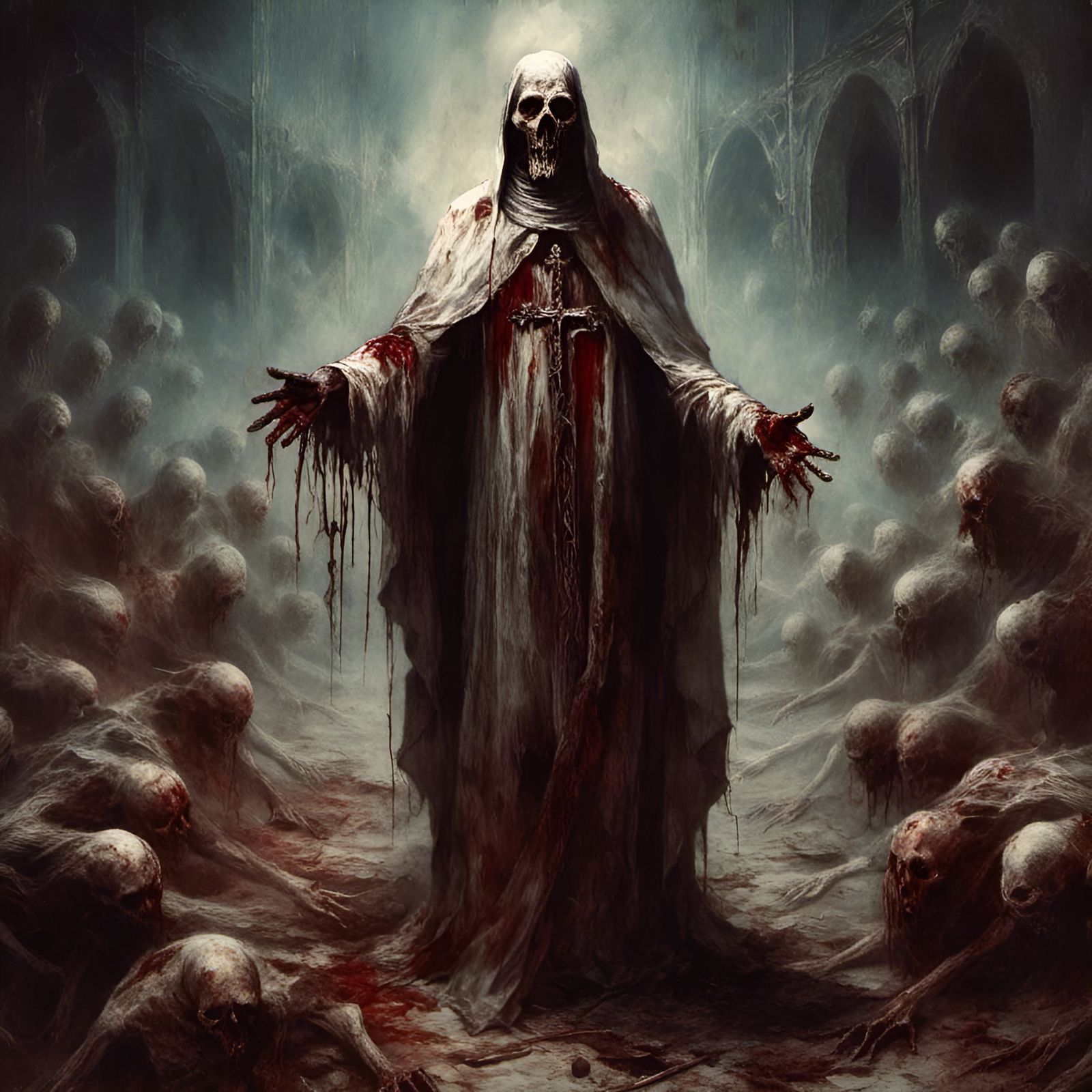 Macabre Devil-Pope Holds Mass in Hell