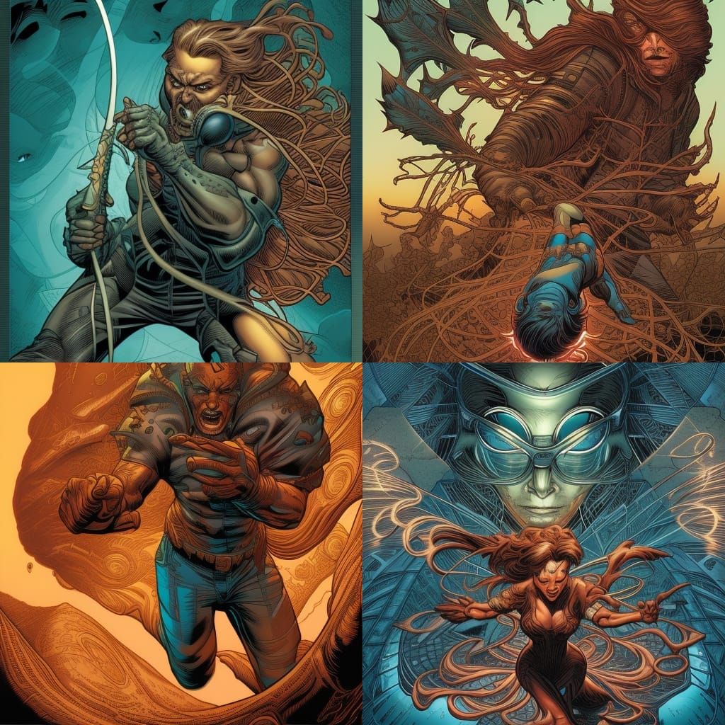 Vibrant Comic Book Art Illustration