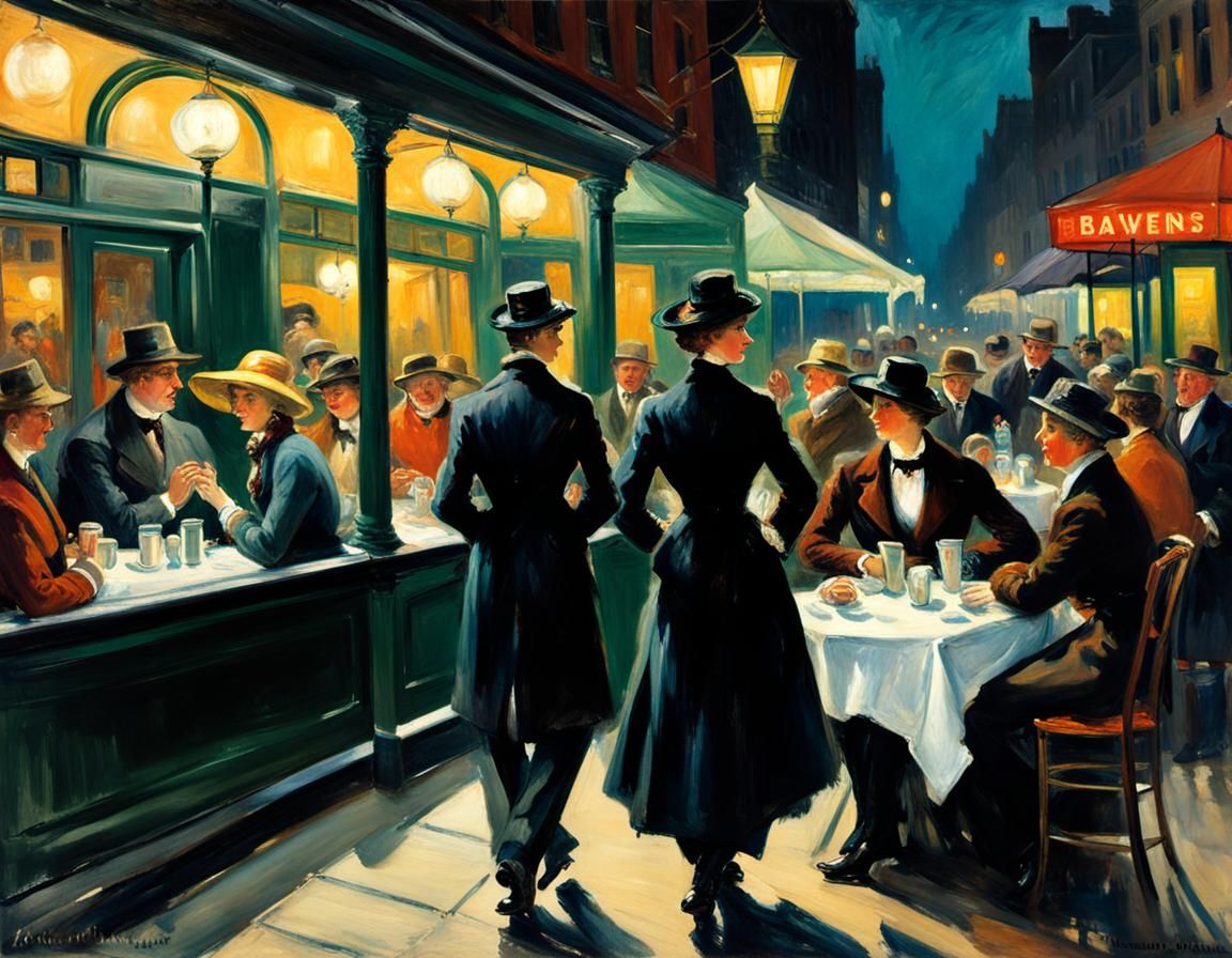 Ashcan School: Women at Night Cafe