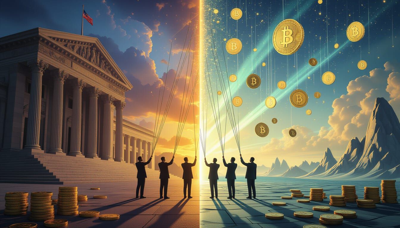 Contrasting Worlds: Government vs. Decentralized Future