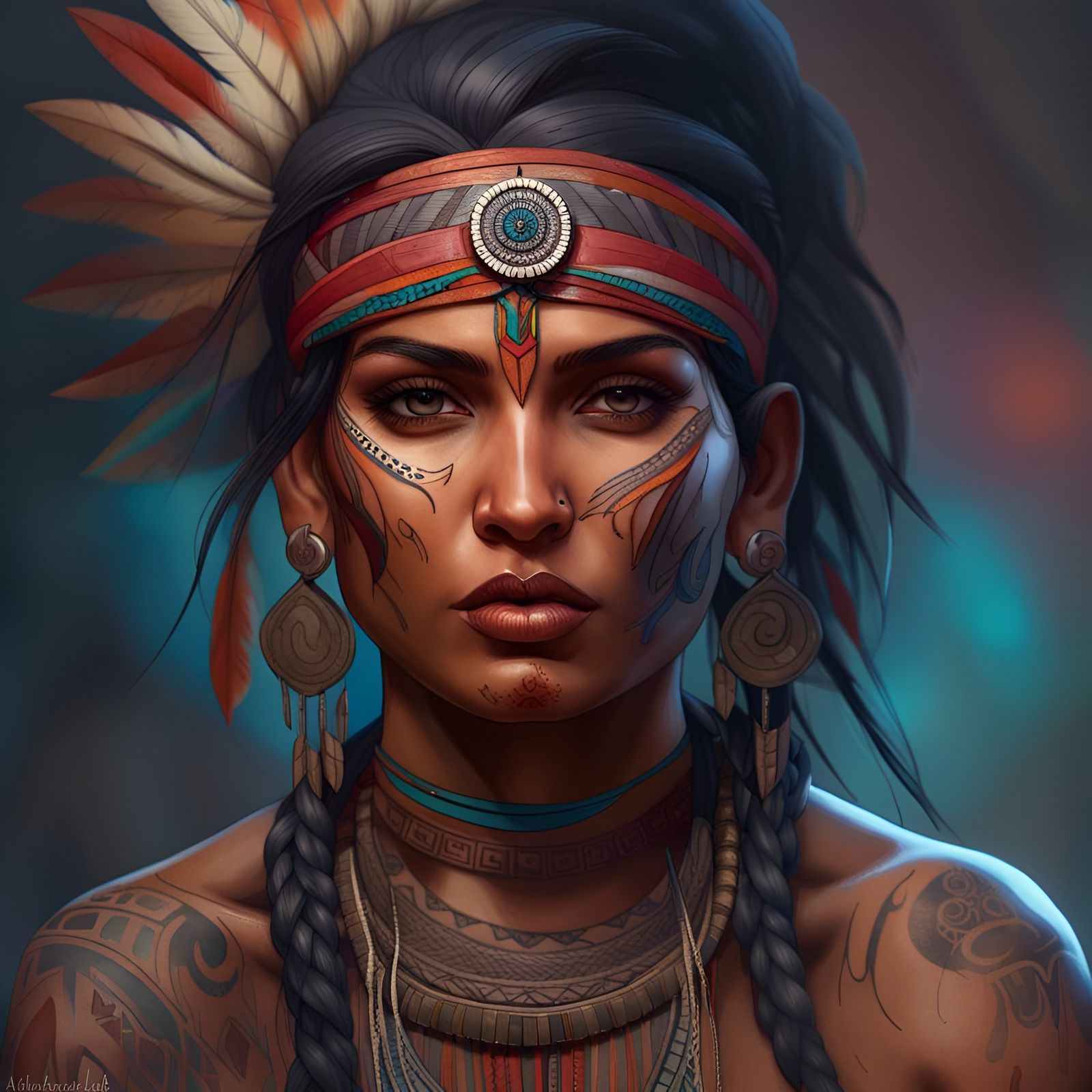 Indian tribal woman portrait