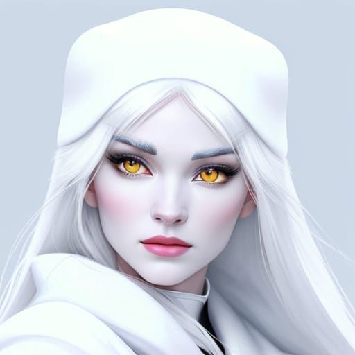 Snow White Ermine in Extreme Close-Up