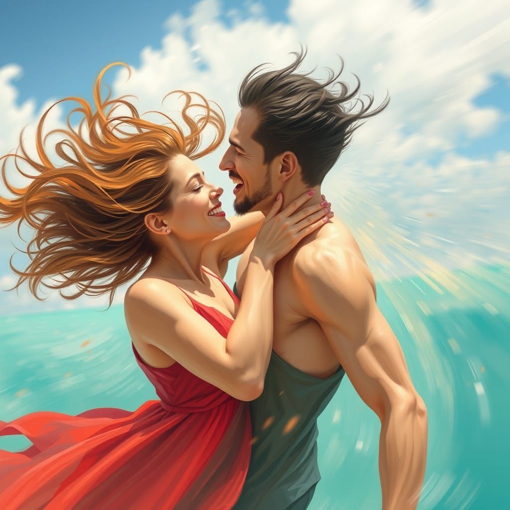 Kinetic Abstract Passion in Vibrant Colors