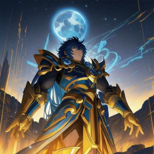 Teen Boy in Gold Libra Armor at Athena Temple