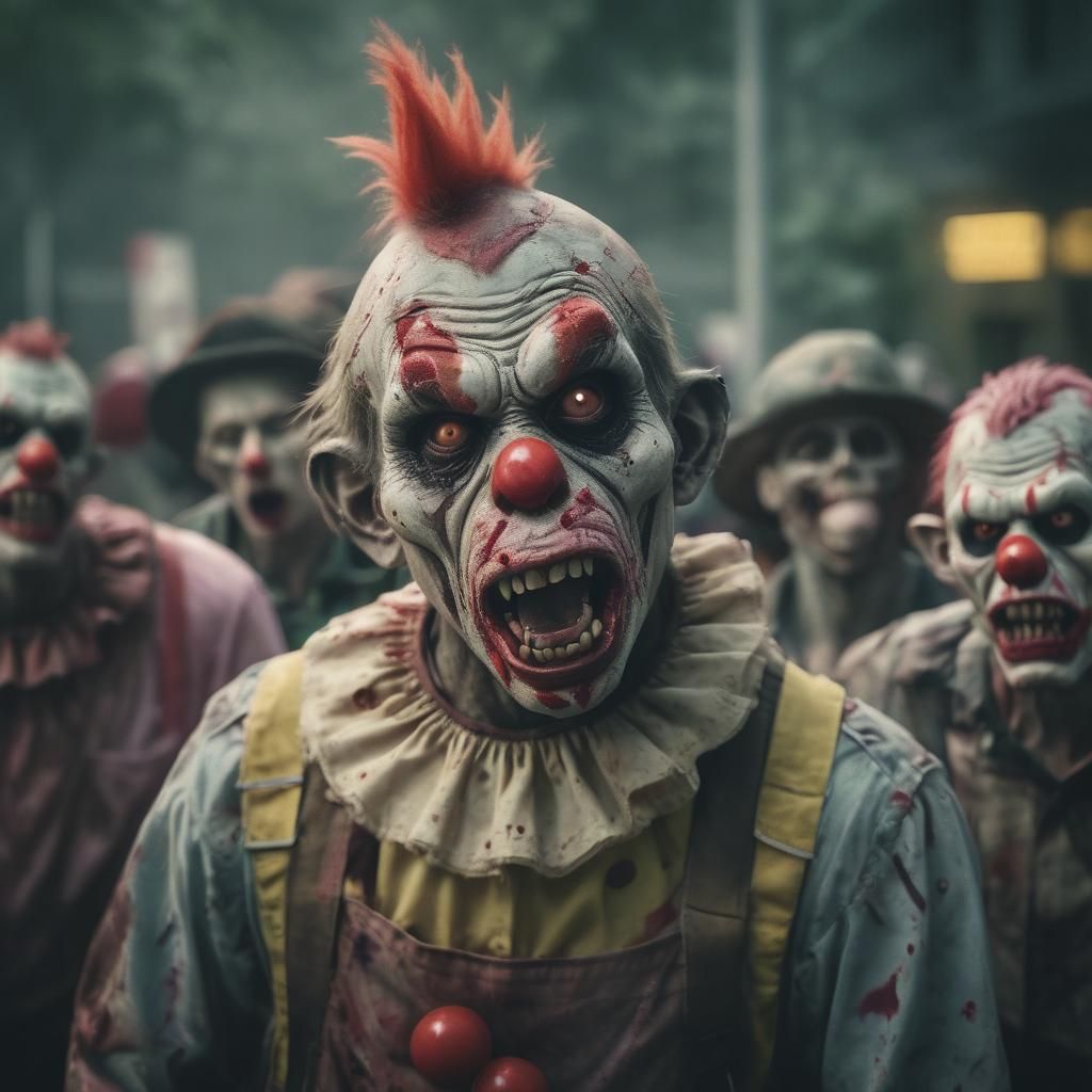 Cinematic Zombie Monkey Monster Clown Protest