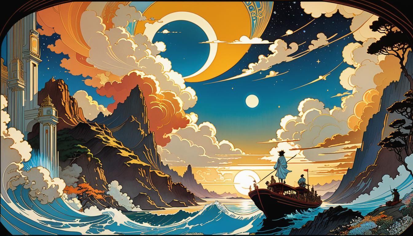 Futuristic Graphic Novel: Hyperdetailed Cosmic Art