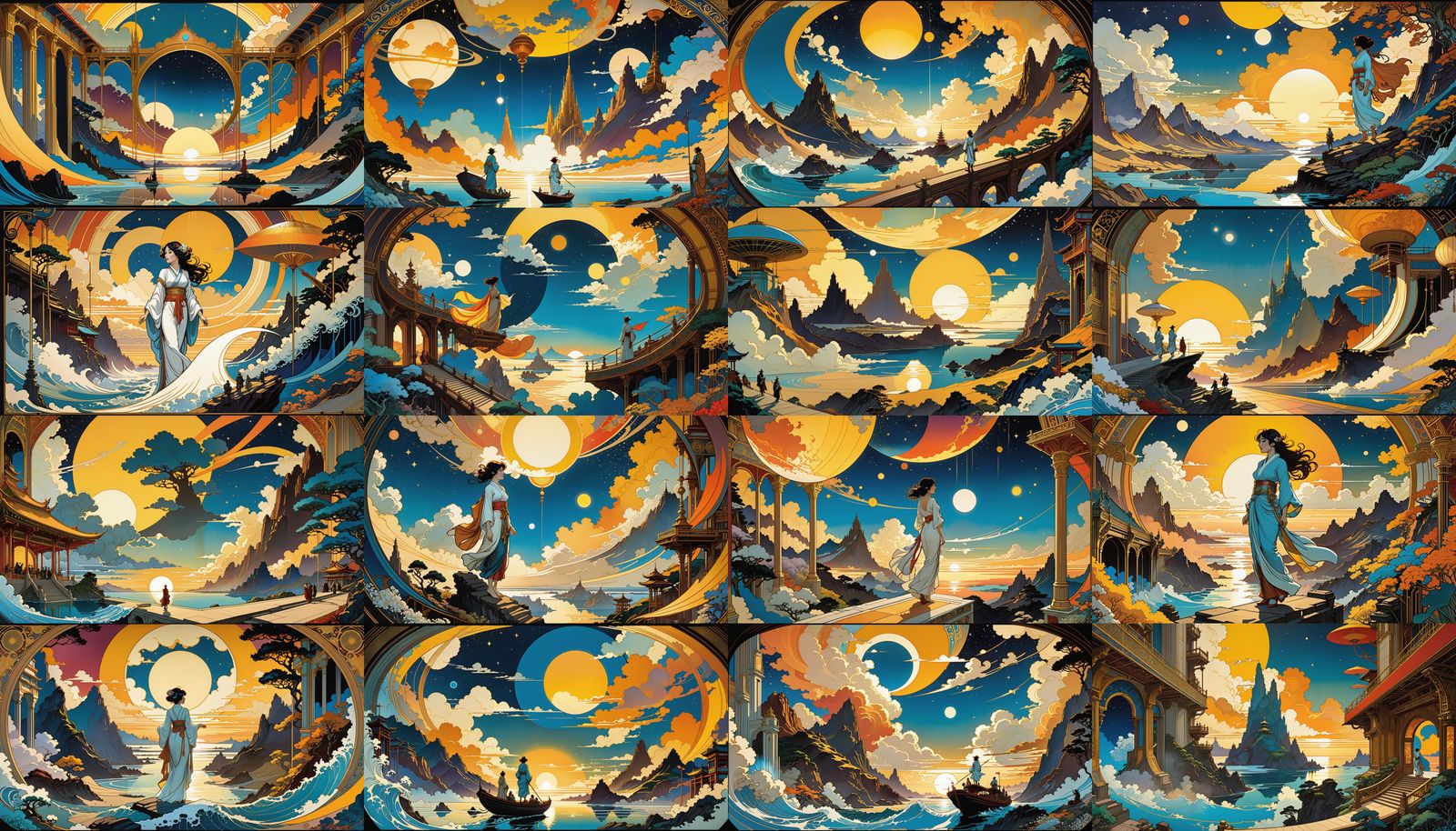 Futuristic Graphic Novel Art in Deep Colors