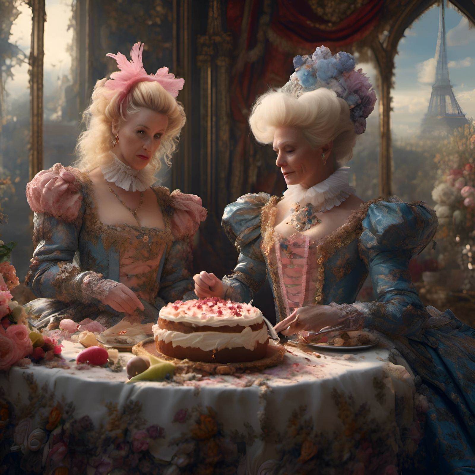 Marie Antoinette and Absolutely Fabulous Cake Feast