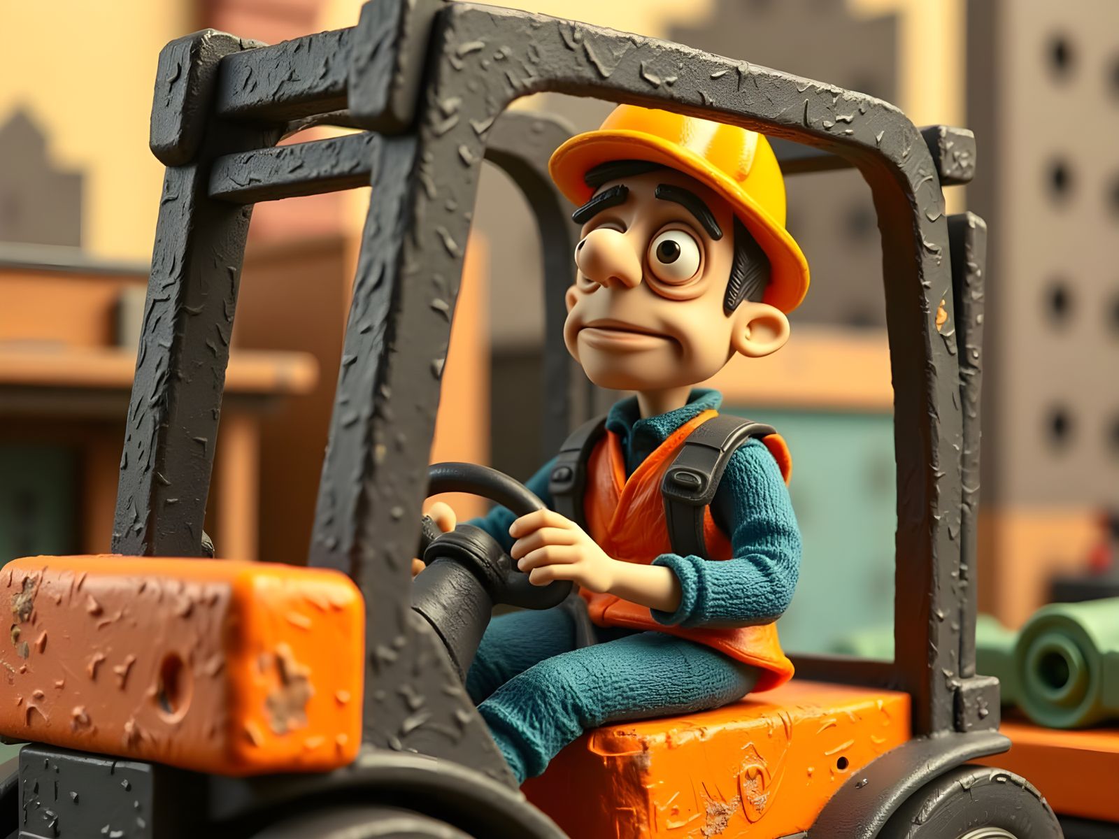 Claymation Construction Worker Inspired by Aardman Animation...