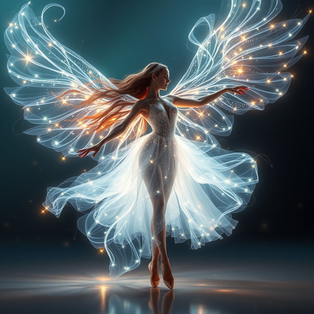 Ballerina Wings of Luminous Grace